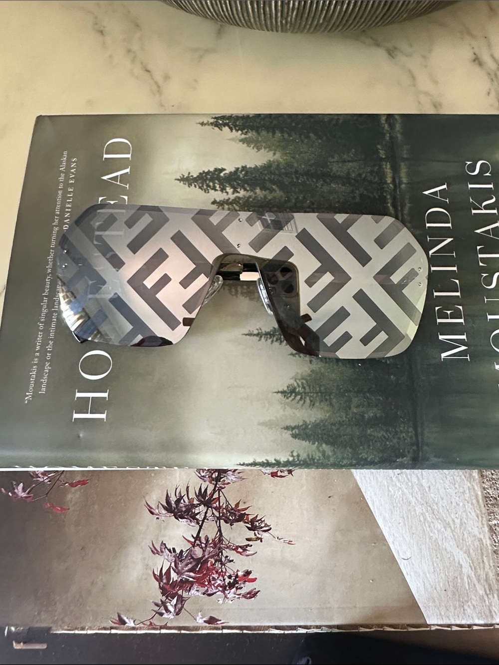 Rimless Shield Sunglasses with Gray Monogram Lenses